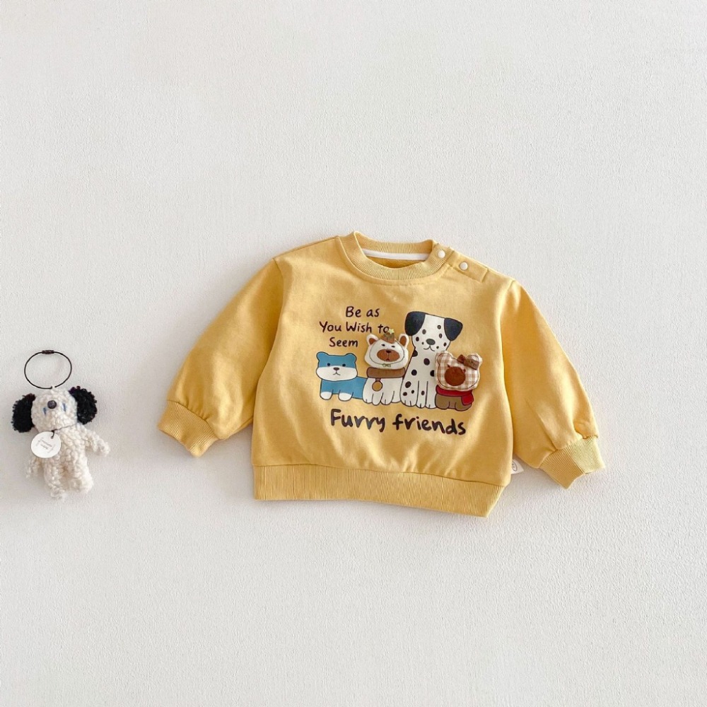 寶寶春季毛巾繡狗狗立體玩偶長袖衛衣-規格圖9