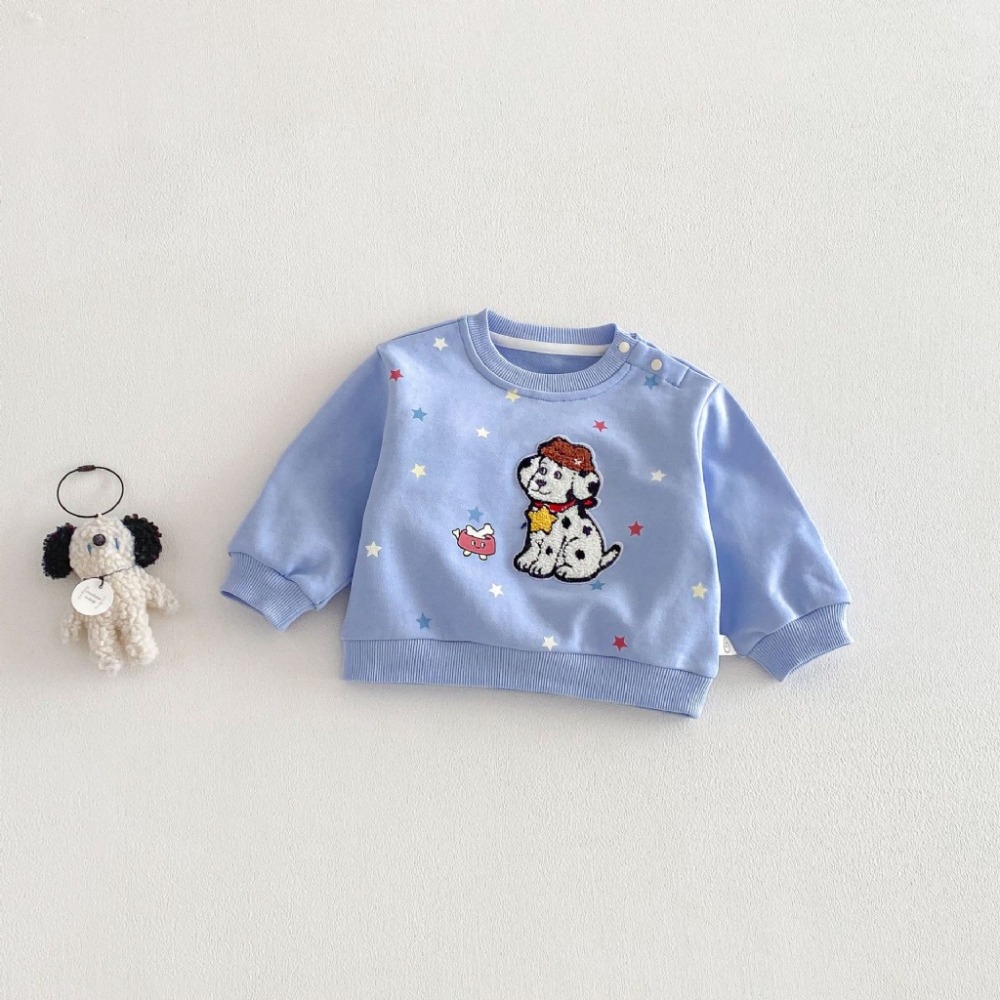 寶寶春季毛巾繡狗狗立體玩偶長袖衛衣-規格圖9