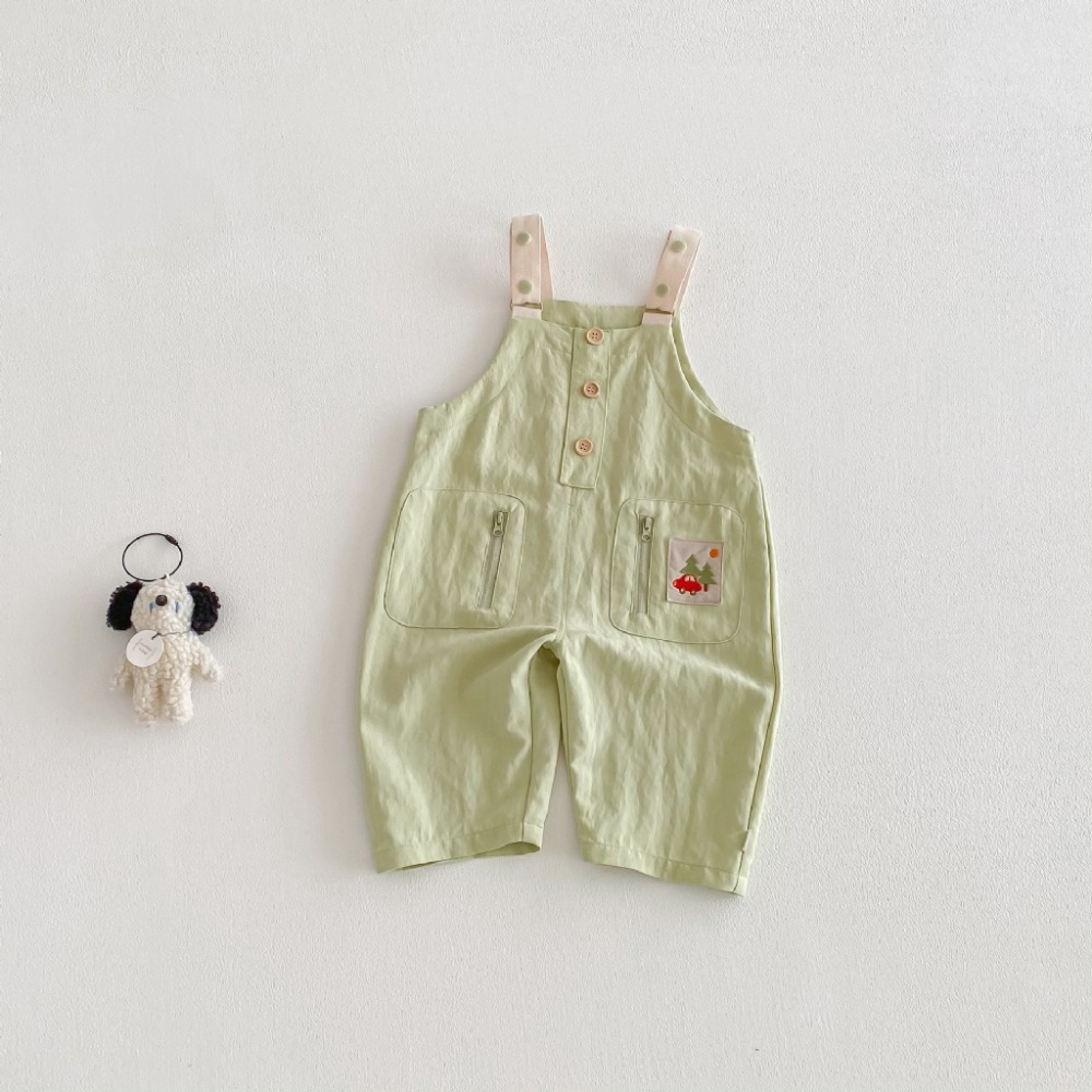 寶寶春季標籤純色休閒吊帶長褲-規格圖8