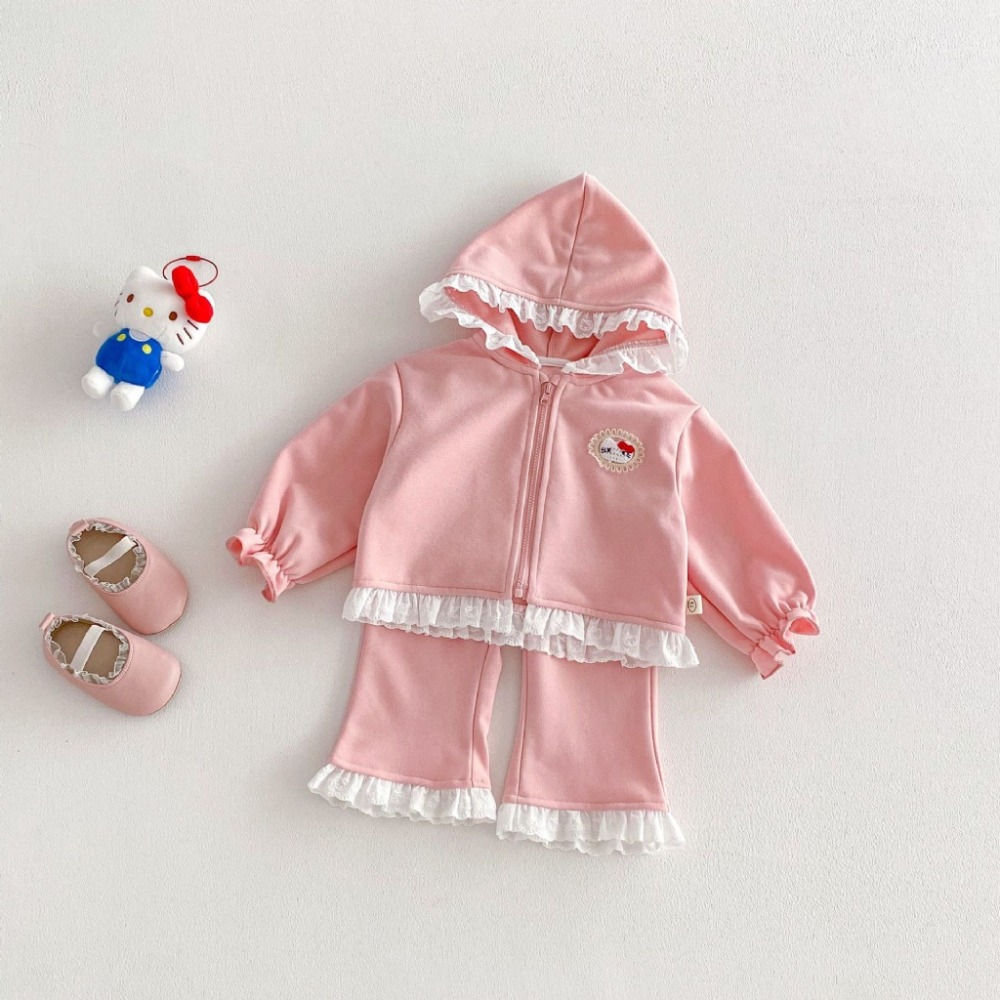 寶寶春季連帽外套＋蕾絲休閒褲兩件套-規格圖8