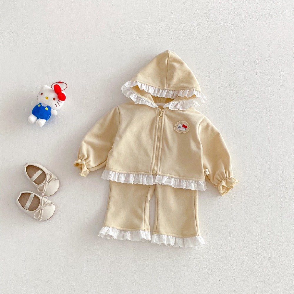 寶寶春季連帽外套＋蕾絲休閒褲兩件套-規格圖8
