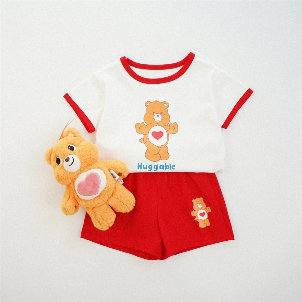 兒童夏季彩虹熊甜心撞色居家套裝(80-130碼)-規格圖6