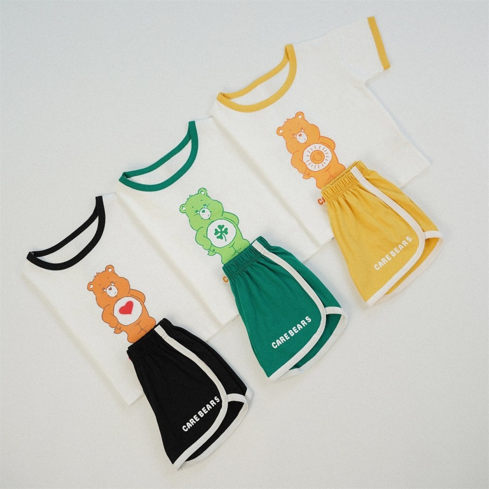 兒童夏季彩色愛心熊．活力運動套裝(80-130碼)-細節圖3