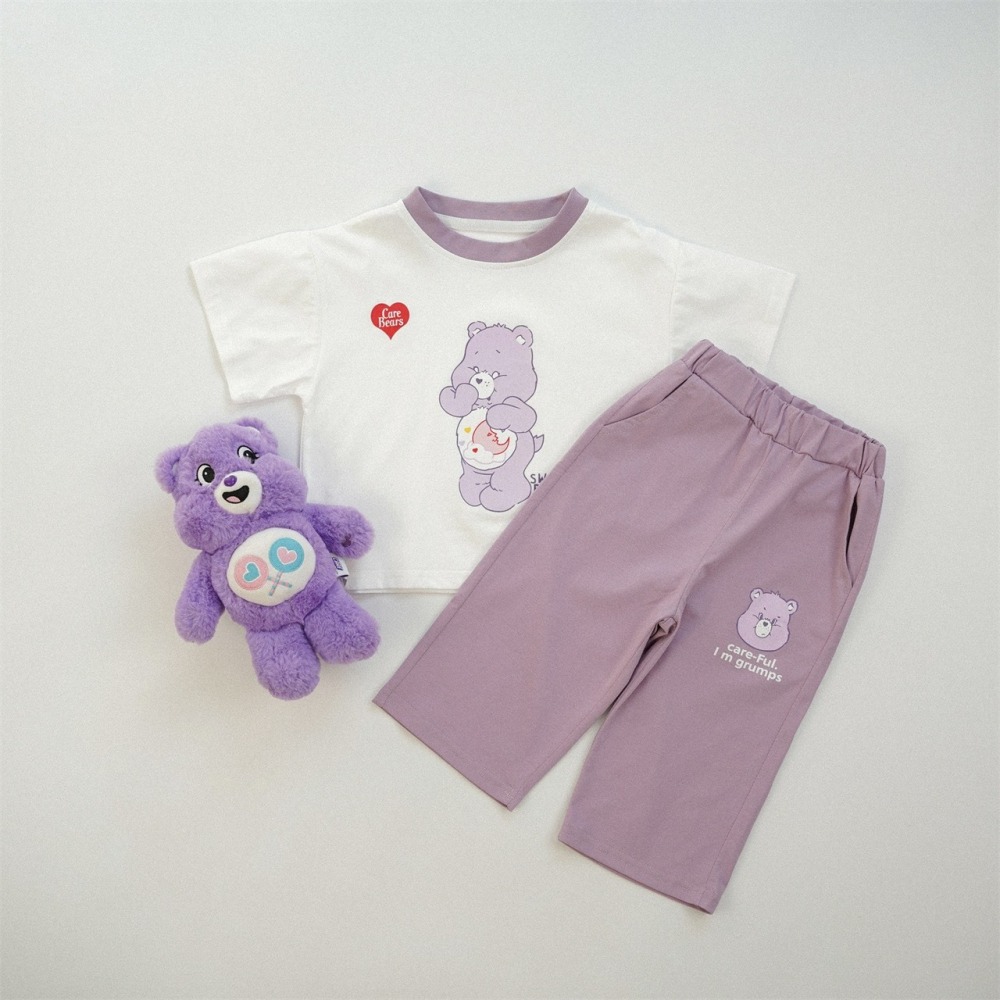 兒童夏季彩虹愛心小熊．療癒居家套裝(80-130碼)-細節圖5