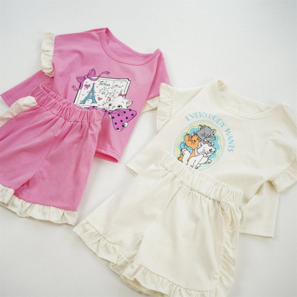 兒童夏季巴黎小貓．法式甜心套裝(80-130碼)-細節圖3