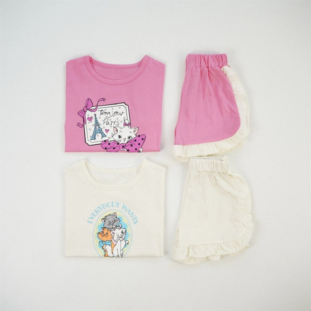 兒童夏季巴黎小貓．法式甜心套裝(80-130碼)-細節圖4