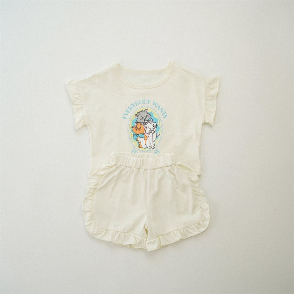 兒童夏季巴黎小貓．法式甜心套裝(80-130碼)-細節圖5