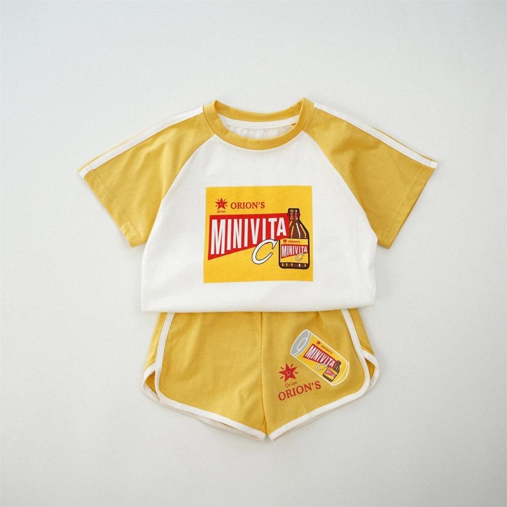 兒童夏季復古汽水風．活力拼色套裝(80-130碼)-細節圖5