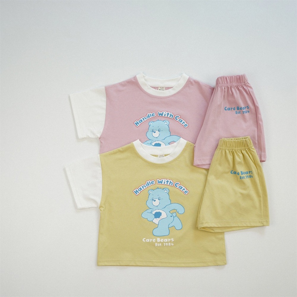 兒童夏季彩虹小熊暖心居家套裝(80-130碼)-細節圖2