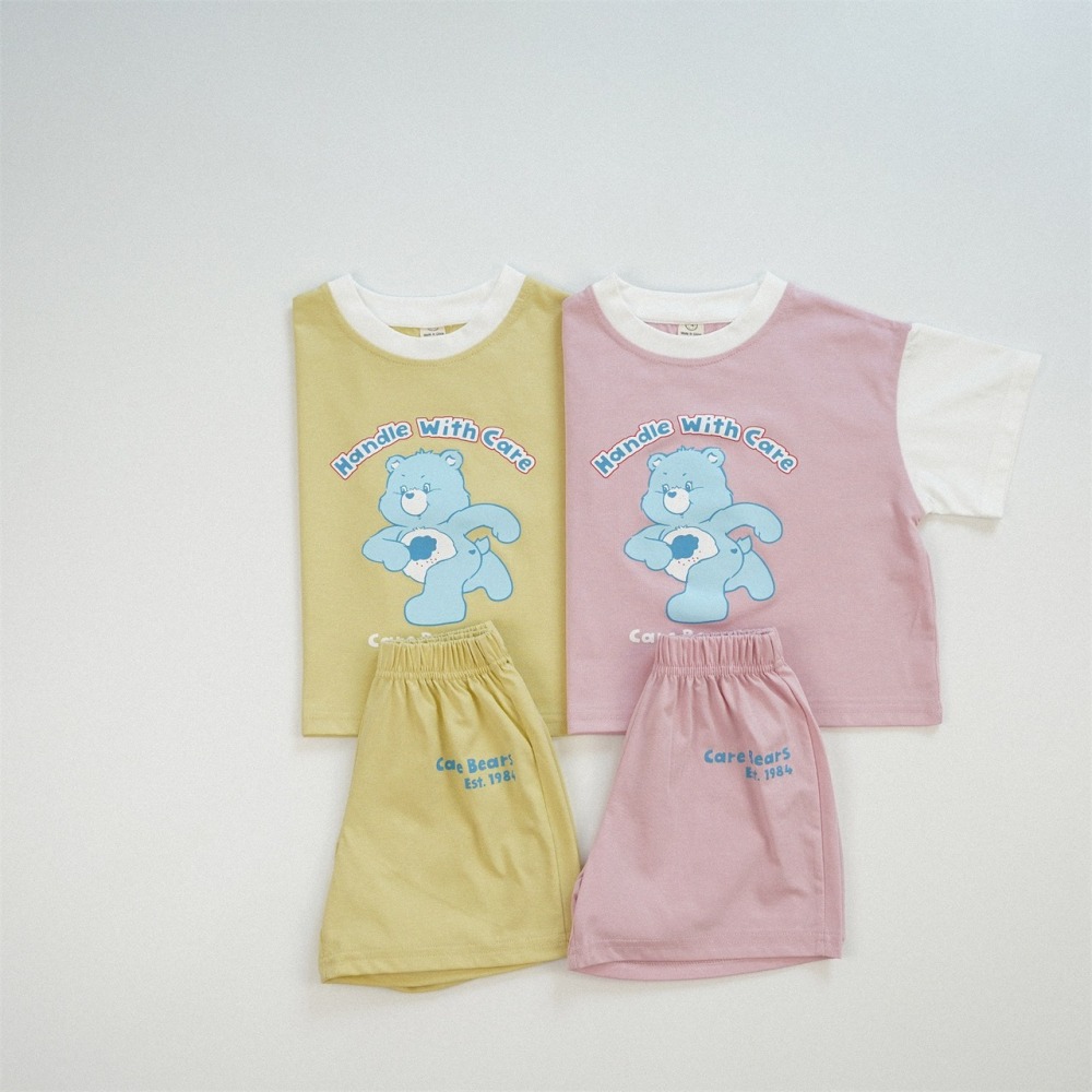 兒童夏季彩虹小熊暖心居家套裝(80-130碼)-細節圖3