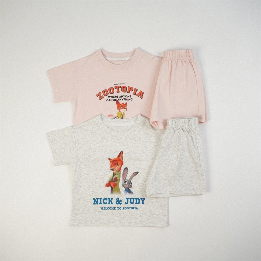 兒童夏季卡通Zootopia萌友．清爽家居套裝(80-150碼)-細節圖2