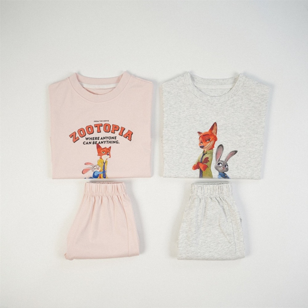 兒童夏季卡通Zootopia萌友．清爽家居套裝(80-150碼)-細節圖3