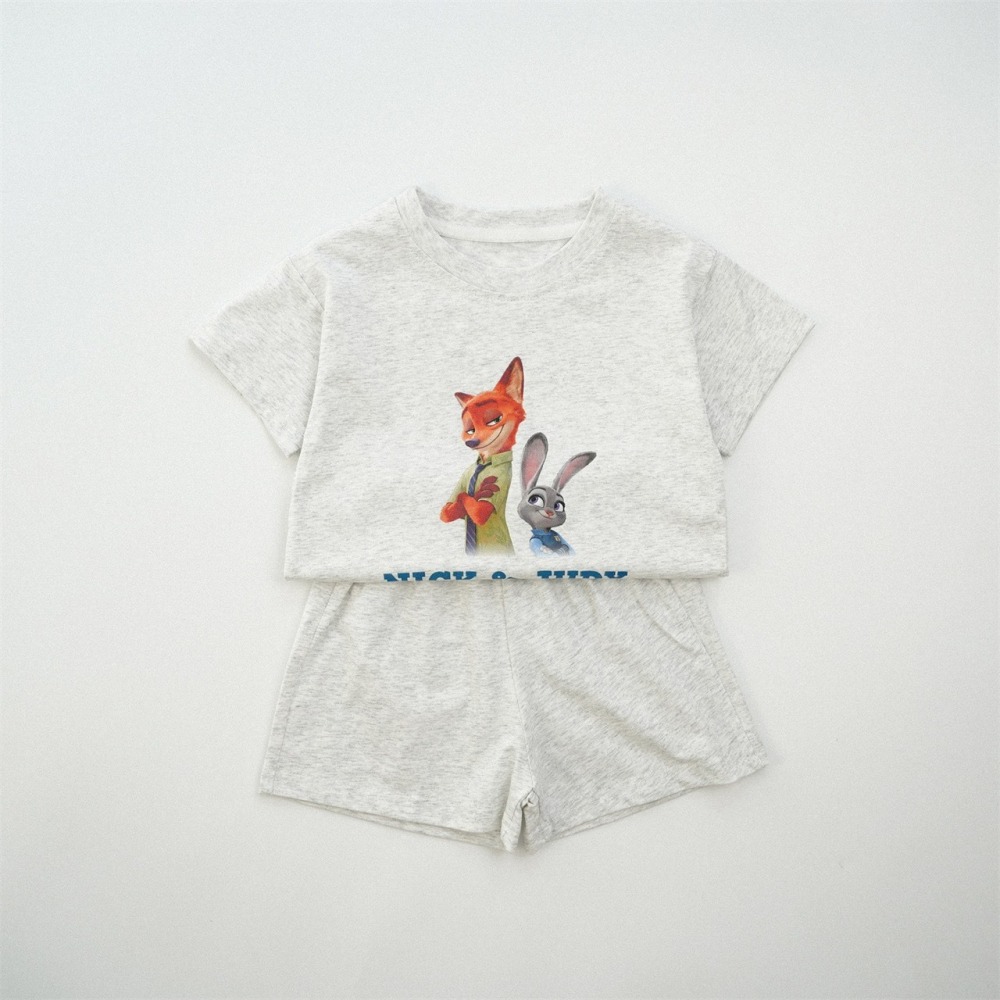 兒童夏季卡通Zootopia萌友．清爽家居套裝(80-150碼)-細節圖5