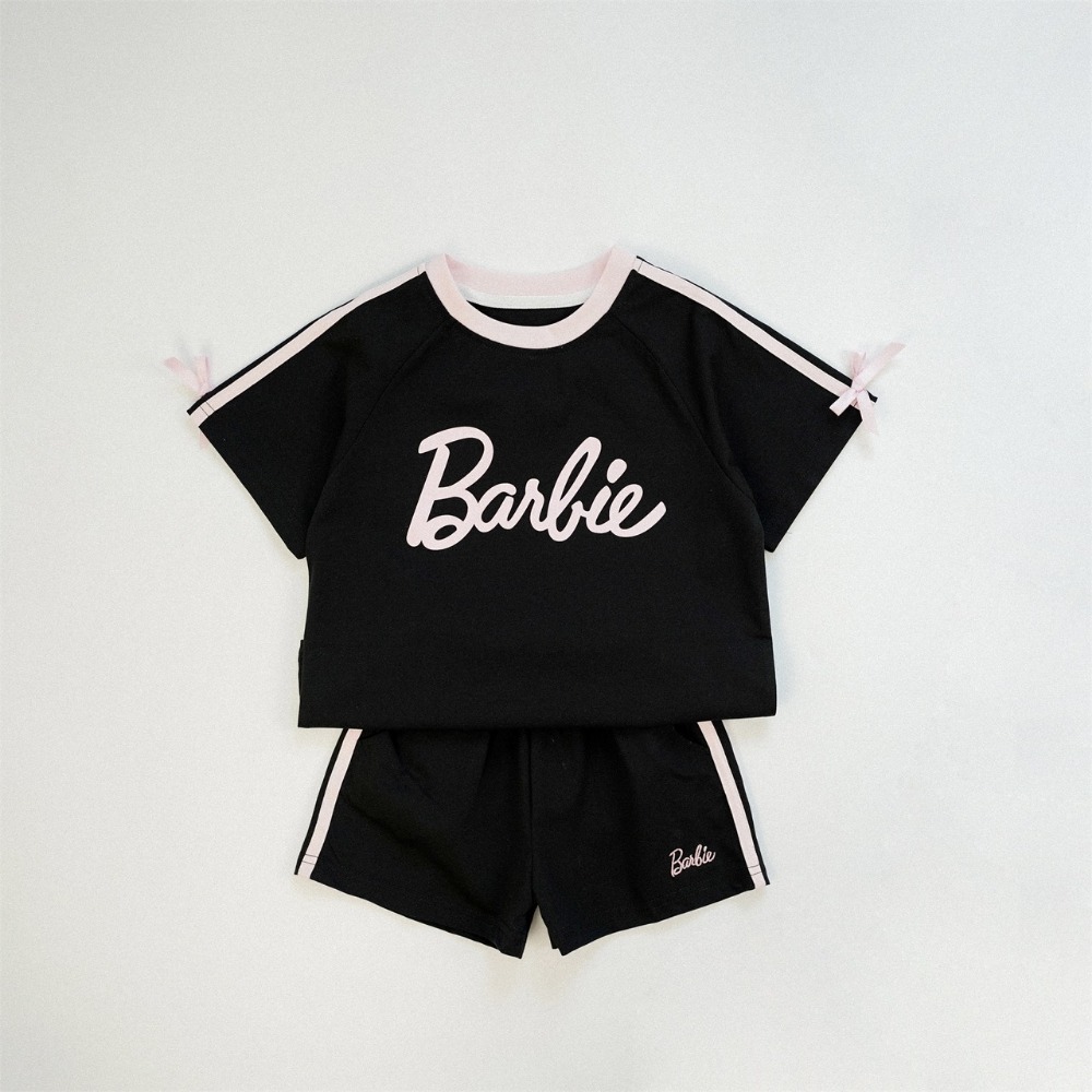 兒童夏季Barbie運動甜心字母蝴蝶結套裝(80-150碼)-規格圖5