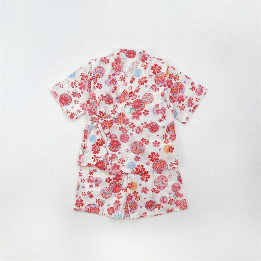 兒童夏季和服小祭典．綁帶居家套裝(80-150碼)-細節圖4