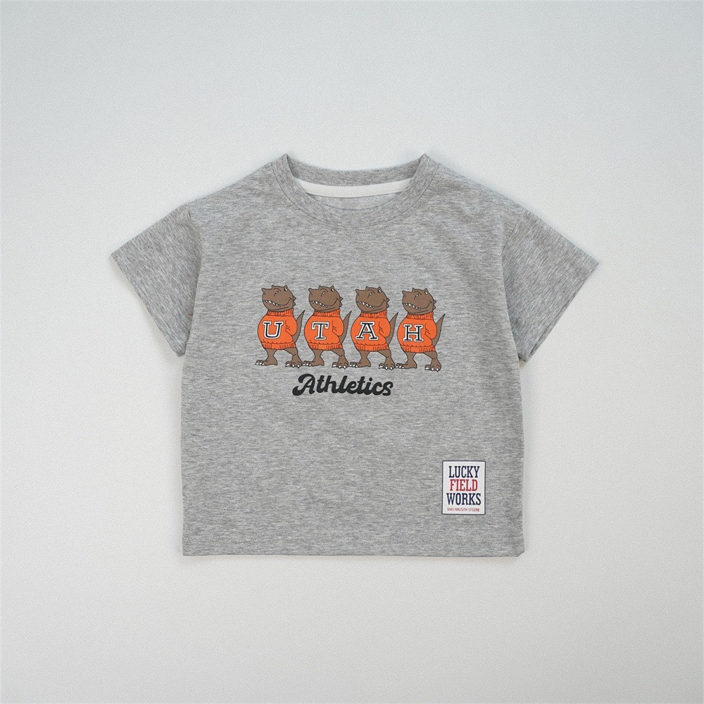 兒童夏季復古校園小熊運動Ｔ恤(80-130碼)-細節圖7