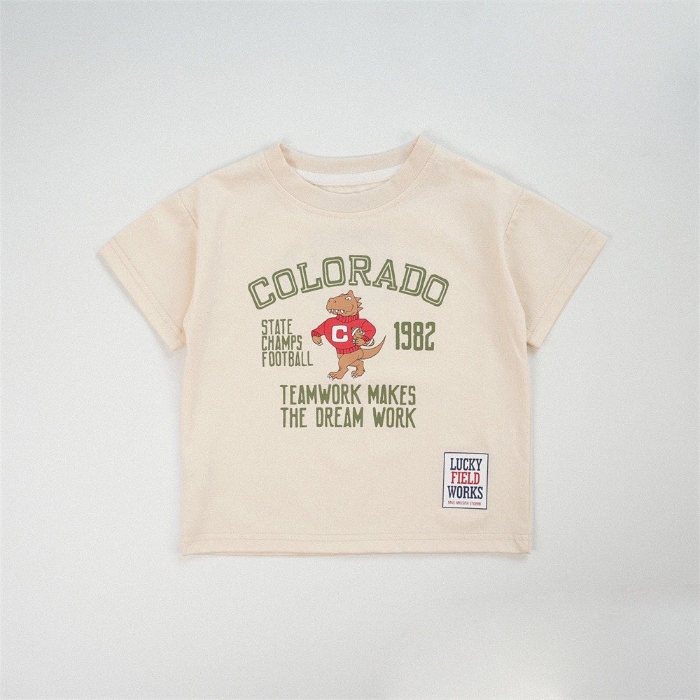 兒童夏季復古校園小熊運動Ｔ恤(80-130碼)-規格圖8