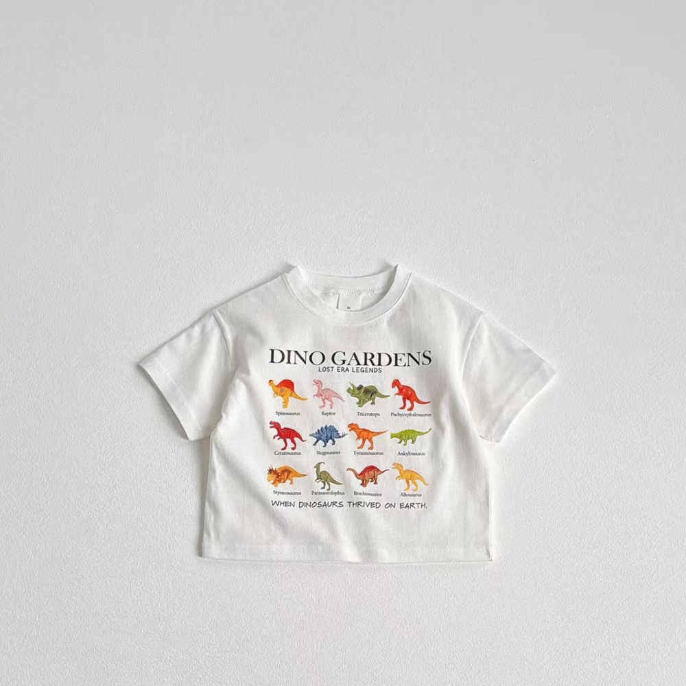 兒童夏季恐龍花園探險童趣Ｔ恤(80-130碼)-細節圖4