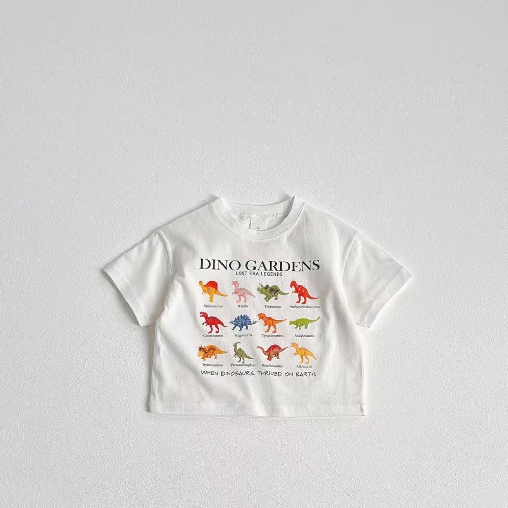 兒童夏季恐龍花園探險童趣Ｔ恤(80-130碼)-規格圖5