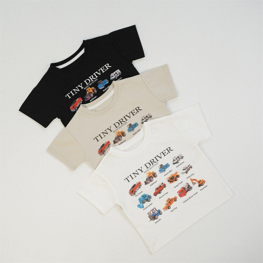 兒童夏季Tiny Driver小小工程師．圖鑑短袖T(80-150碼)-細節圖2