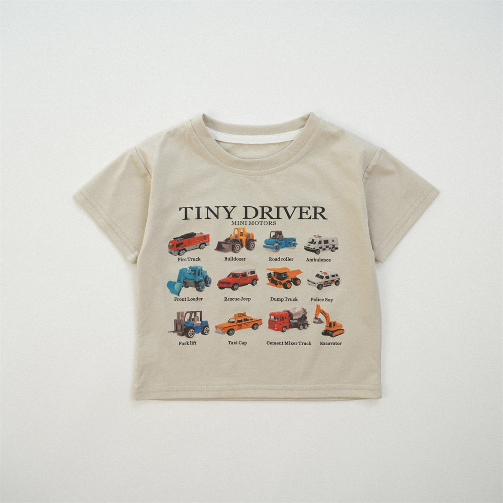 兒童夏季Tiny Driver小小工程師．圖鑑短袖T(80-150碼)-細節圖5