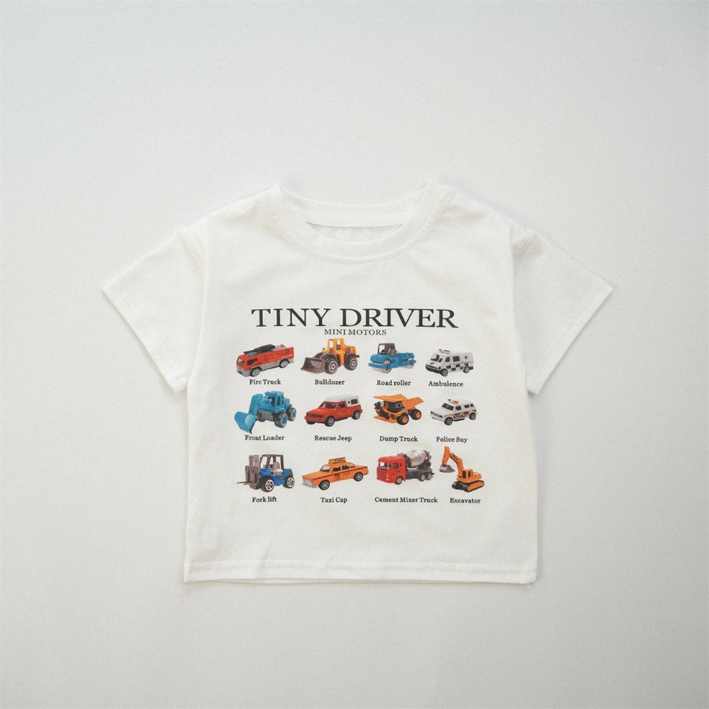 兒童夏季Tiny Driver小小工程師．圖鑑短袖T(80-150碼)-規格圖5