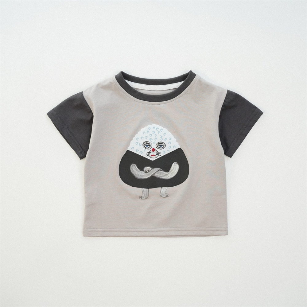 兒童夏季麵包小偷拼色短袖T(80-150碼)-細節圖5