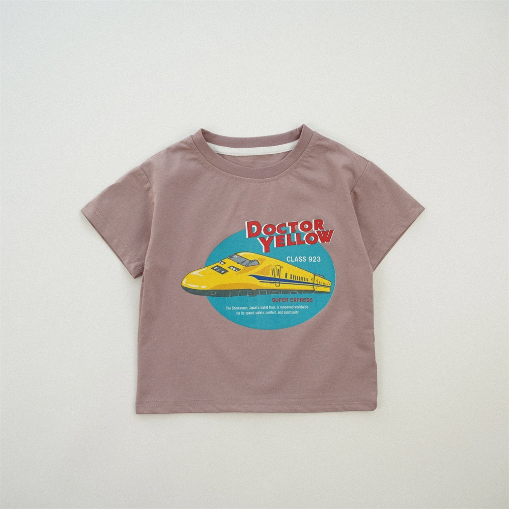 兒童夏季日系疾速新幹線．男孩列車T恤 (80-150碼)-細節圖5