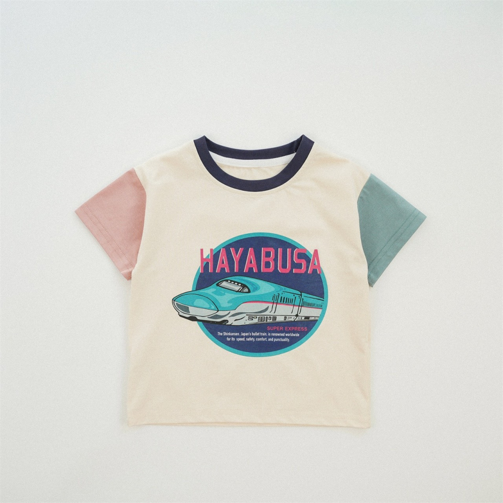 兒童夏季日系疾速新幹線．男孩列車T恤 (80-150碼)-細節圖6