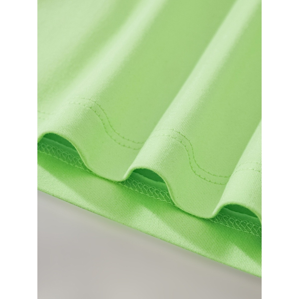 兒童夏季時尚歐美風短袖圓領T恤-卡通大象(綠)-細節圖5