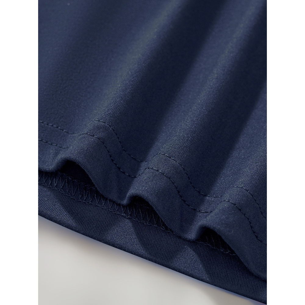 兒童夏季時尚歐美風短袖圓領T恤-卡通動物(藏青)-細節圖5