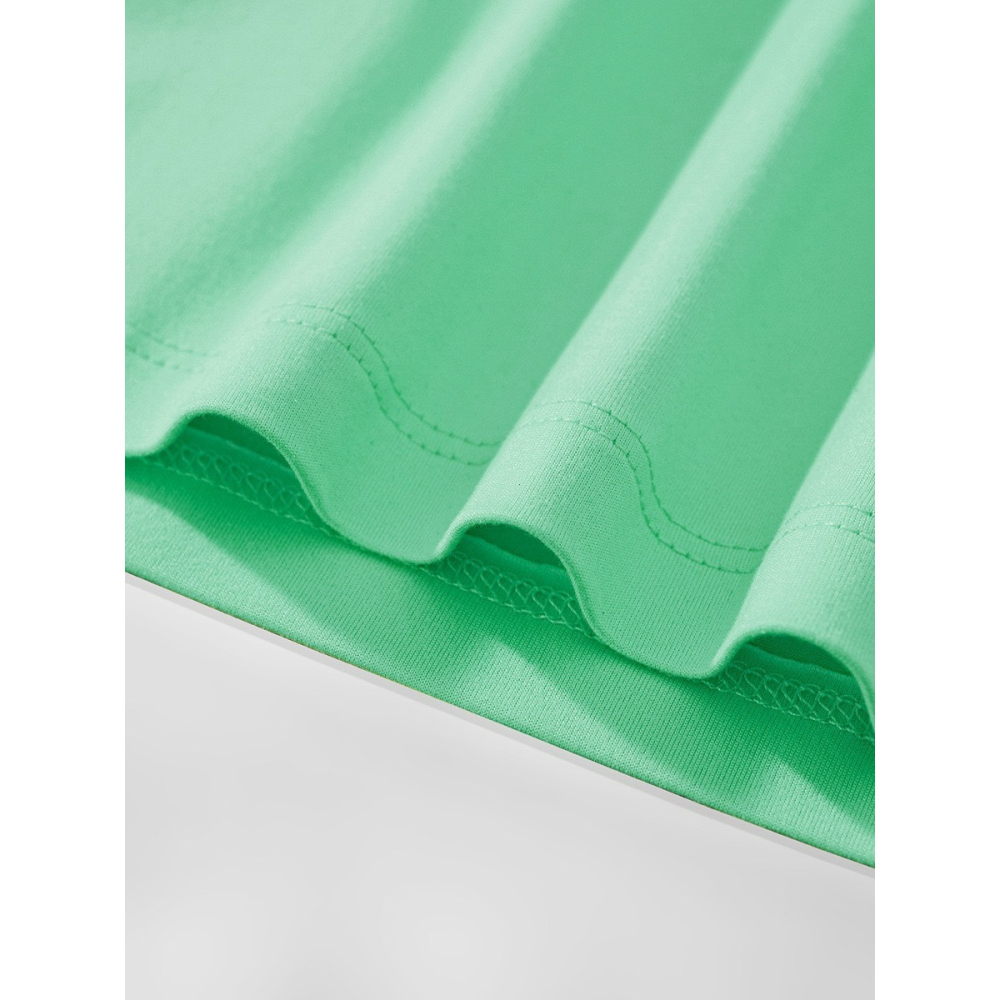 兒童夏季時尚歐美風短袖圓領T恤-卡通貪吃魚(綠)-細節圖5