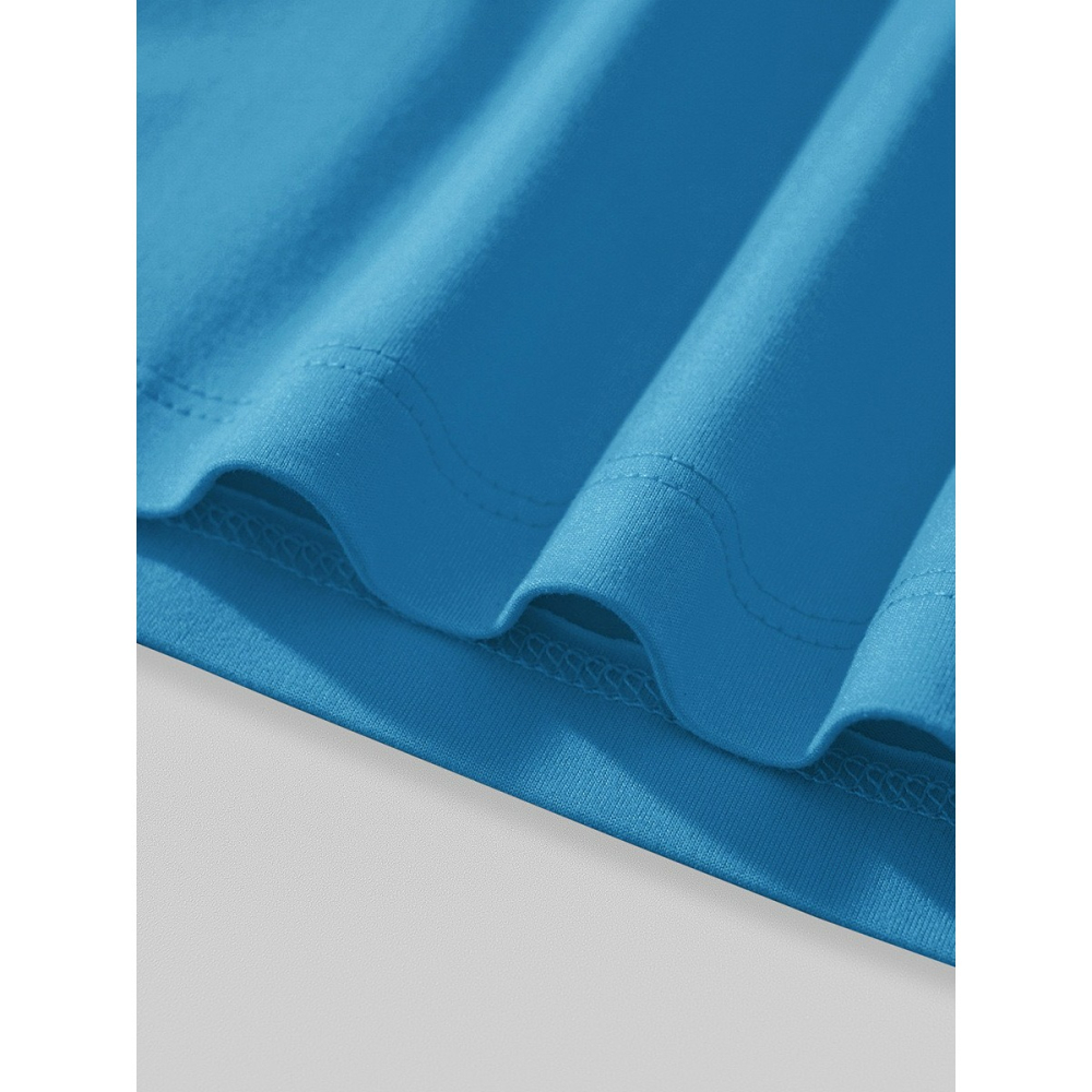 兒童夏季時尚歐美風短袖圓領T恤-卡通動物(水藍)-細節圖5