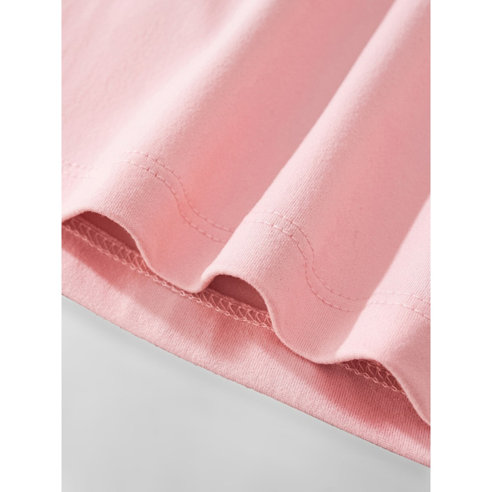 兒童夏季時尚歐美風短袖圓領T恤-兔子花朵-細節圖5