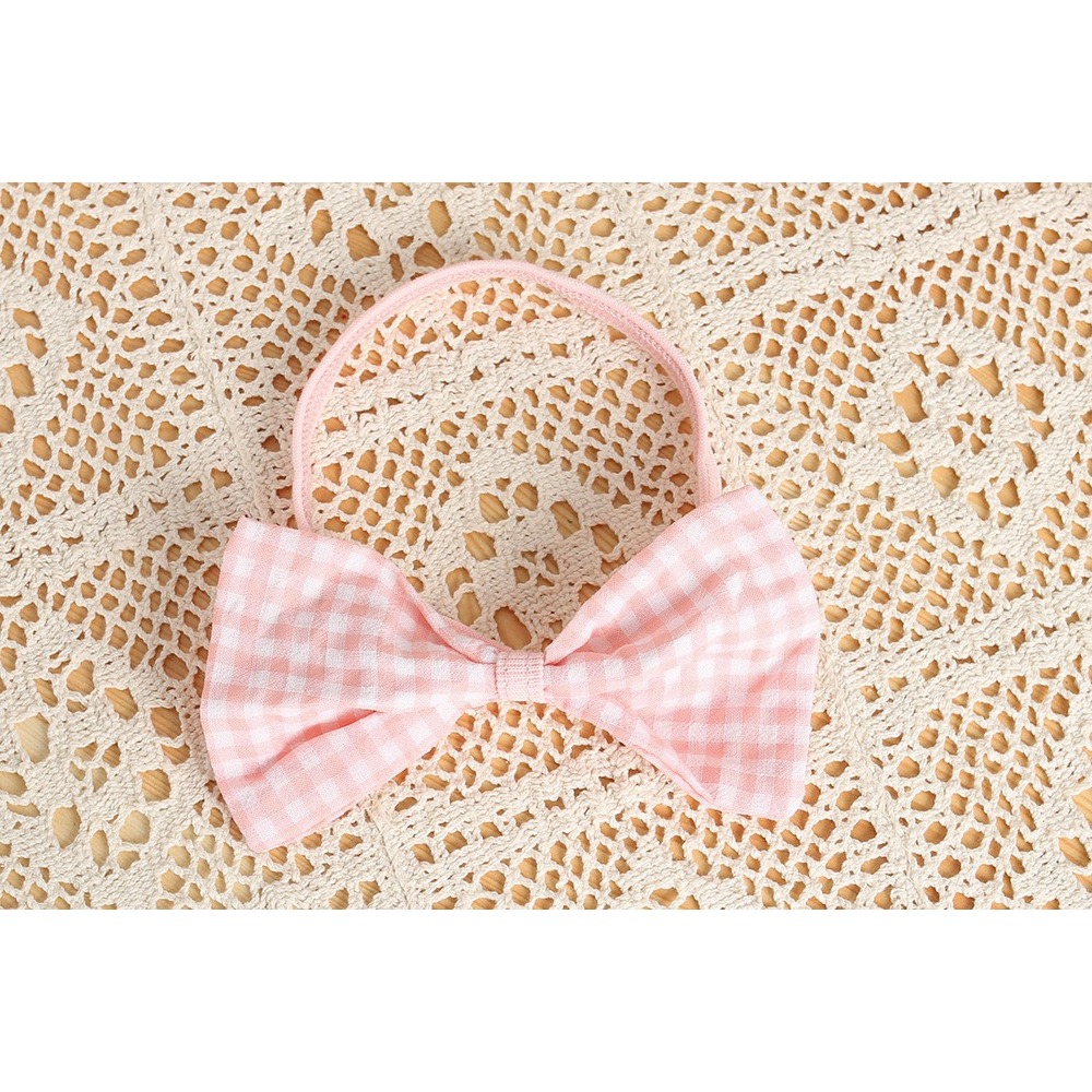 寶寶格紋小公主超甜美包屁衣(附髮帶)-細節圖4