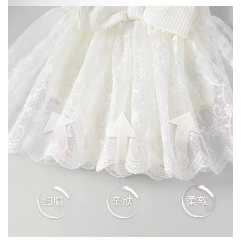 寶寶蝴蝶結公主網紗連體裙-細節圖5