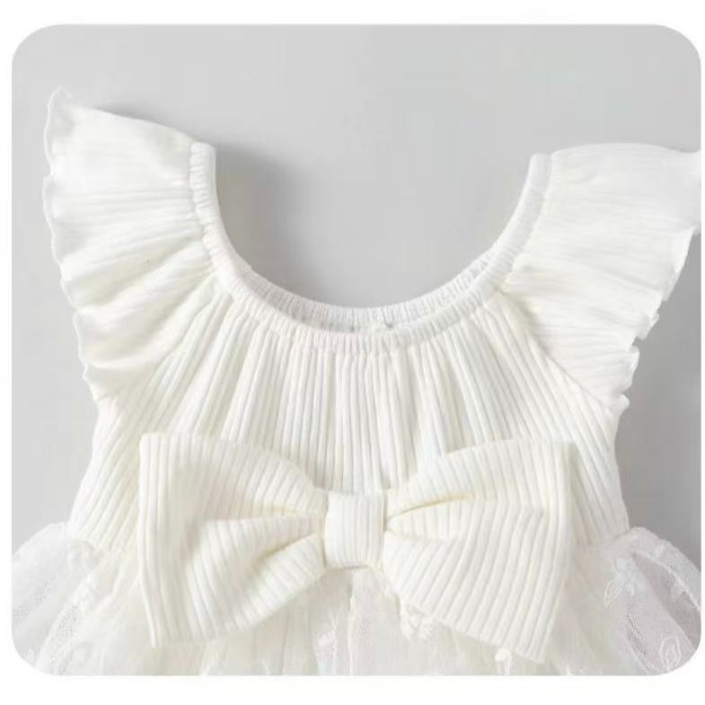 寶寶蝴蝶結公主網紗連體裙-細節圖6