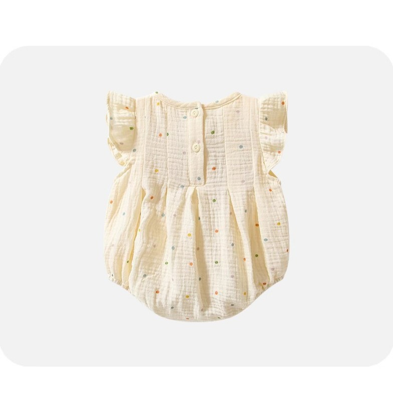 寶寶彩色圓點飛袖包屁衣-細節圖4