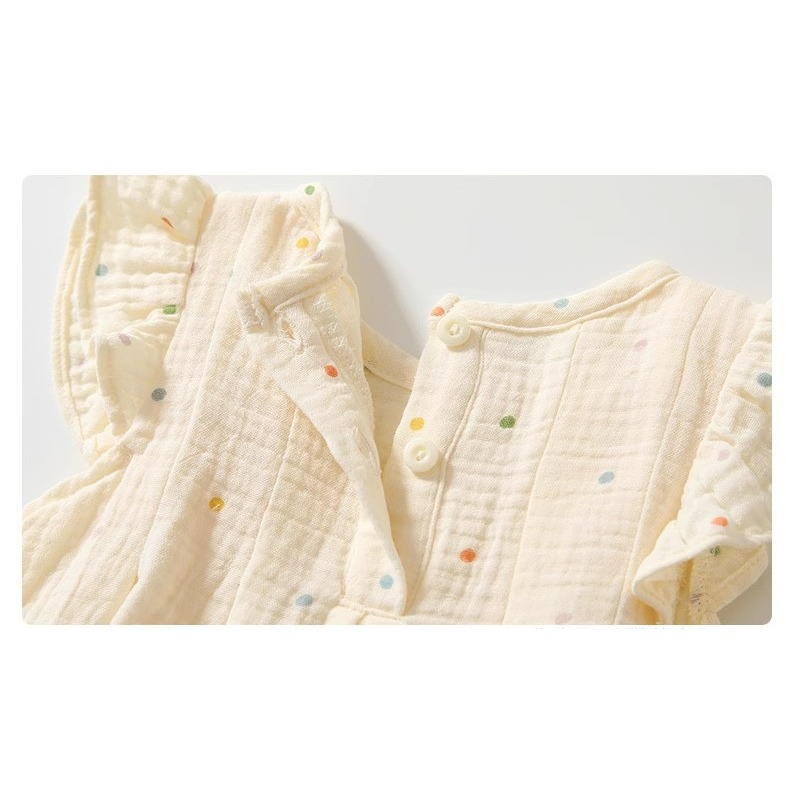 寶寶彩色圓點飛袖包屁衣-細節圖5