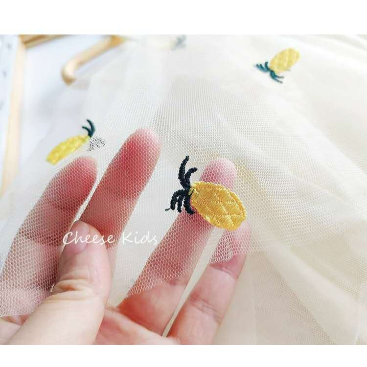 寶寶鳳梨甜心網紗吊帶包屁衣-細節圖5