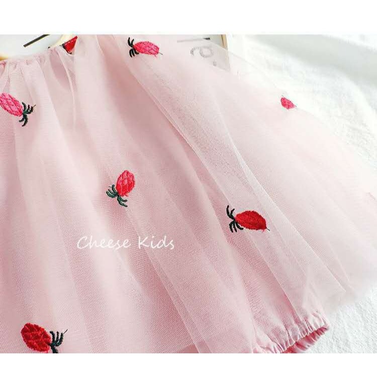 寶寶鳳梨甜心網紗吊帶包屁衣-細節圖6