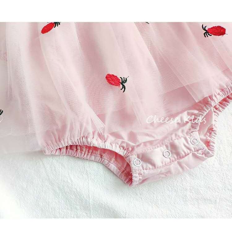 寶寶鳳梨甜心網紗吊帶包屁衣-細節圖9