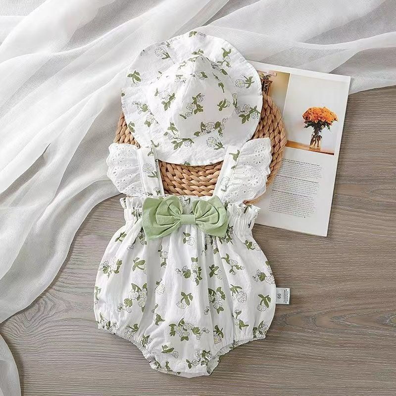 寶寶碎花帽帽包屁衣(附帽子)-細節圖5