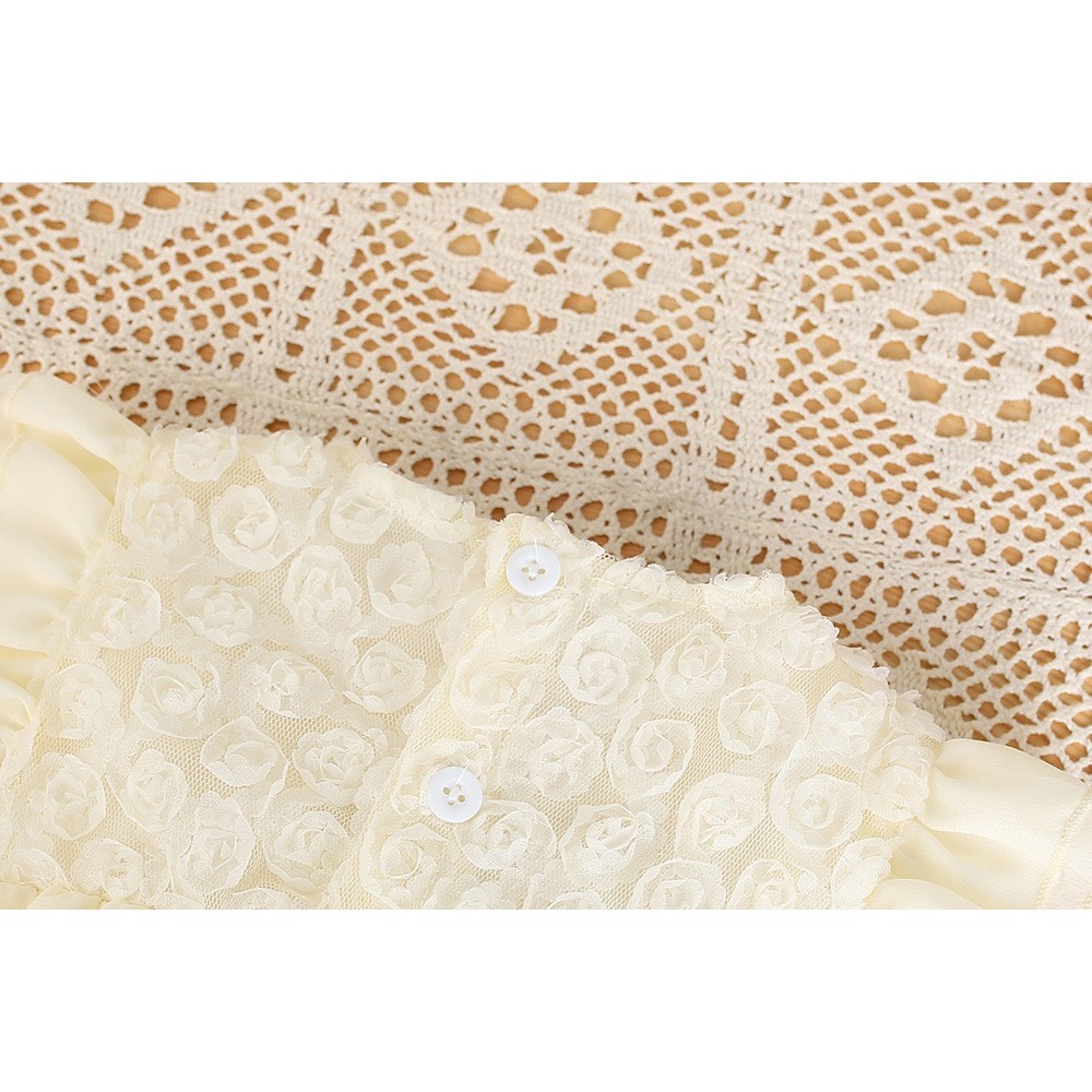 韓版寶寶花苞郁金香吊帶包屁裙(吊帶/飛袖)-細節圖4