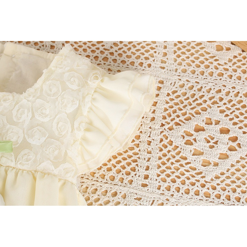 韓版寶寶花苞郁金香吊帶包屁裙(吊帶/飛袖)-細節圖7