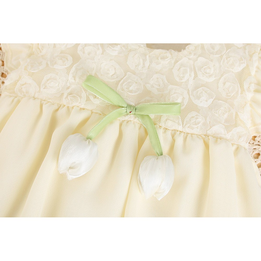 韓版寶寶花苞郁金香吊帶包屁裙(吊帶/飛袖)-細節圖9