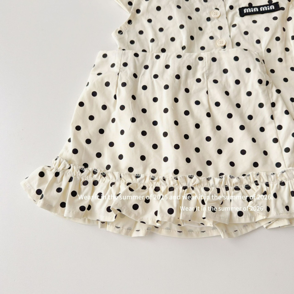 女中大童夏季點點可愛上衣/短裙-細節圖8