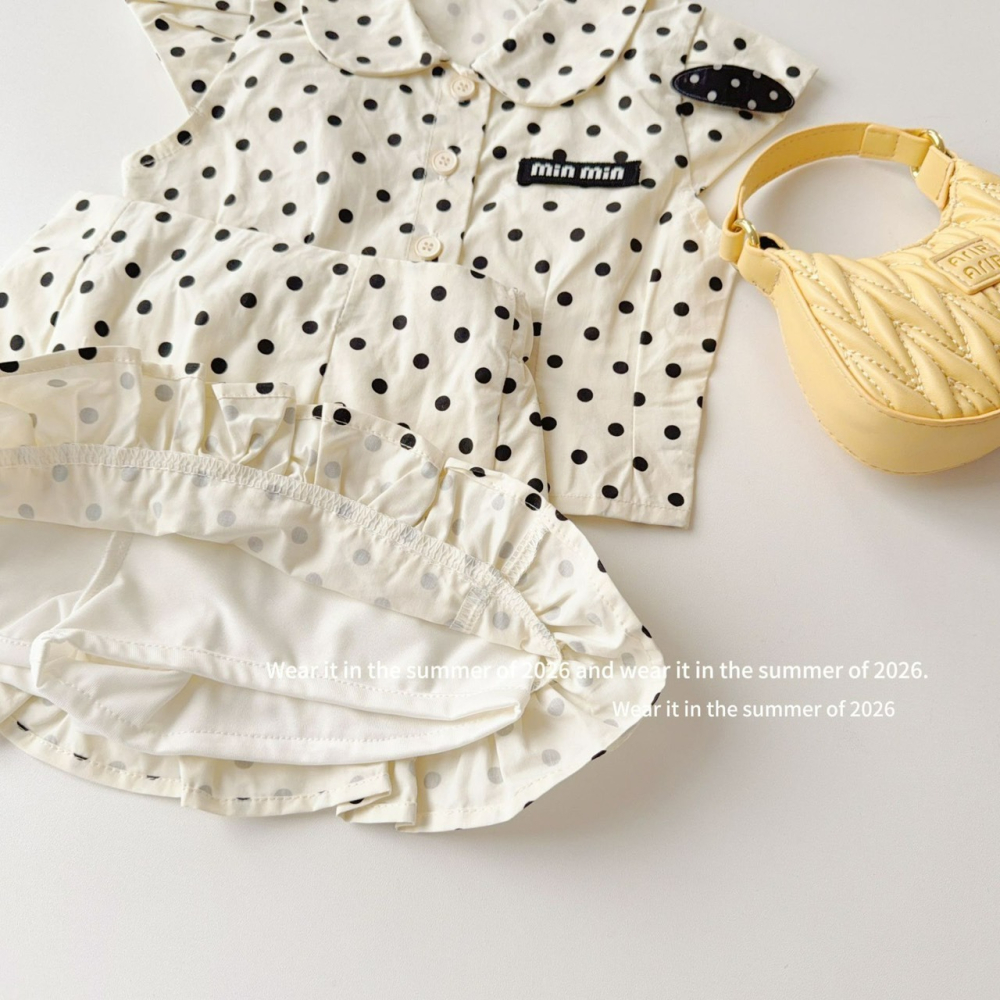 女中大童夏季點點可愛上衣/短裙-細節圖9