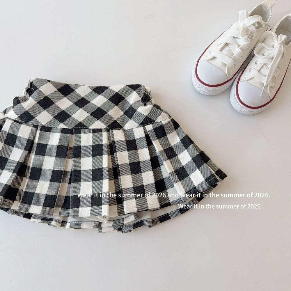 女中大童夏季格紋可愛小裙子-規格圖6