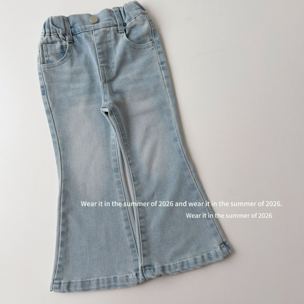 女中大童夏季喇叭牛仔褲-規格圖8